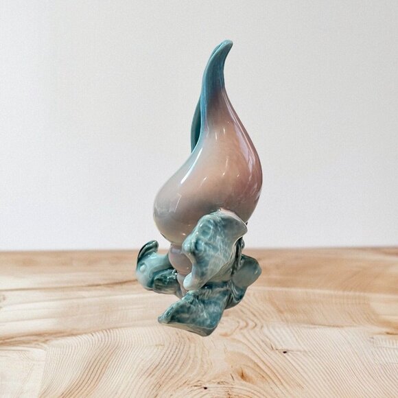 Mid Century Hull Pottery Ebb Tide Conch Bud Vase Peach Green 7" MCM Vintage "B" - Picture 3 of 13